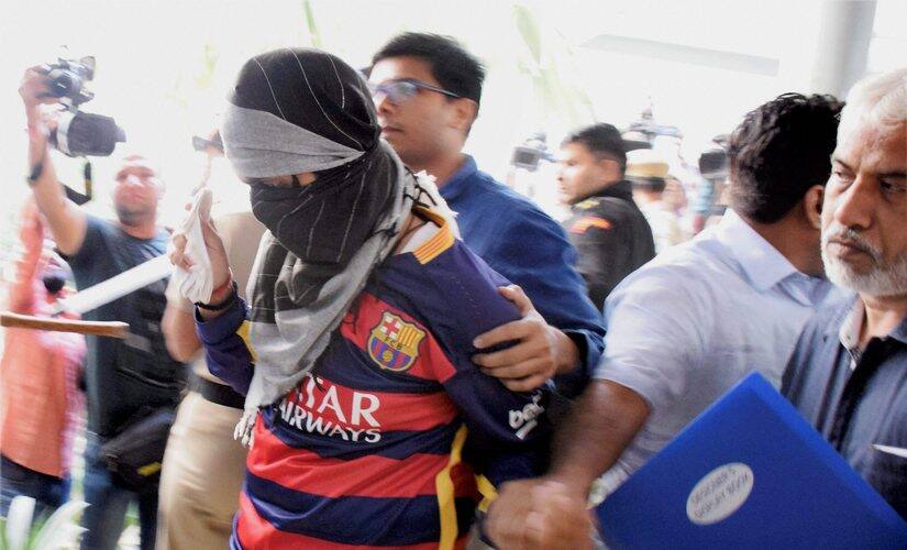 Gurugram: The 11th class student, apprehended in connection with the Pradyuman murder case, being produced before the Juvenile Justice Board in Gurugram on Wednesday. PTI