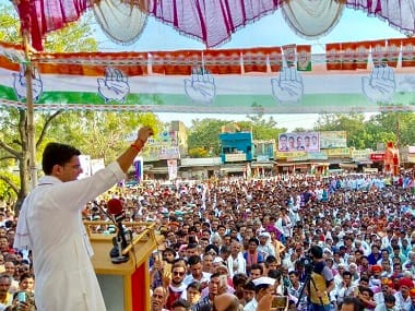 File image of Congress leader Sachin Pilot addressing a rally. Twitter @SachinPilot