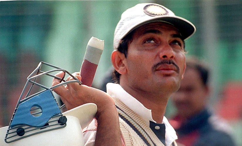 Indian skipper Mohammad Azharuddin arriving for a batting practice in Dhaka Stadium 13 January 1998 ahead of first India-Pakistan encounter of the tri-nation Silver Jubilee Independence Cup Cricket. Azhar will equal the world record of 273 one-day international appearances of Australian Allan Border when he plays Sunday's decisive last game of the three-match final against Pakistan. AFP PHOTO / AFP PHOTO