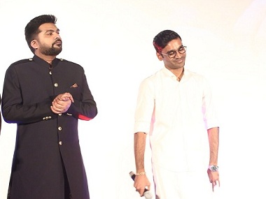 Sakka Podu Podu Raja audio launch: Simbu apologises for 'mistakes'; Dhanush debunks rivalry rumours Sakka Podu Podu Raja audio launch: Simbu apologises for 'mistakes'; Dhanush debunks rivalry rumours