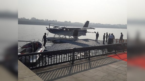 Gujarat polls: Narendra Modi takes first seaplane flight from Sabarmati River to visit Ambaji temple