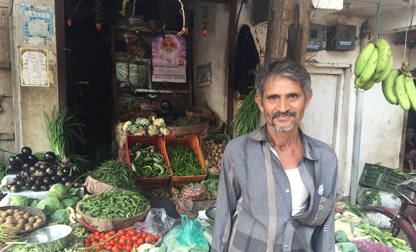 Kanabhai Bariya, a vegetable seller in Koliyak. Firstpost/Parth MN