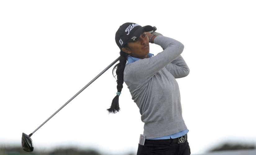 India’s Aditi Ashok in action during the 2017 Women’s British Open Golf Championship in August 2017. AFP
