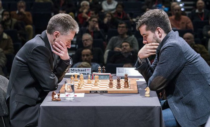 Michael Adams pits his wits against Ian Nepomniachtchi. Lennart Ootes