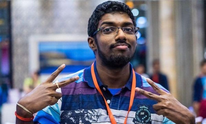 GM Adhiban Baskaran. Lennart Ootes