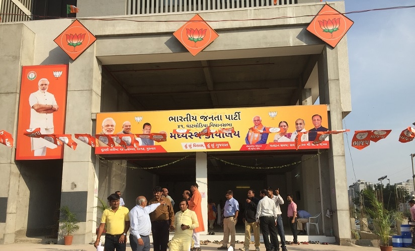 In an attempt to please Anandiben Patel, the BJP has fielded her close aide from her Ghodiyal constituency. Image procured by the author.