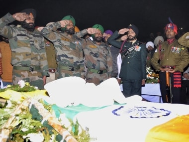 Army holds sending-off ceremony for four soldiers killed in Rajouri ceasefire violation