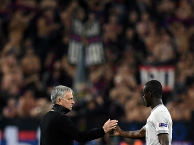 File image of Jose Mourinho and Eric Bailly. AFP