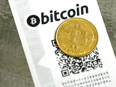A Bitcoin (virtual currency) paper wallet with QR codes. Image: Reuters