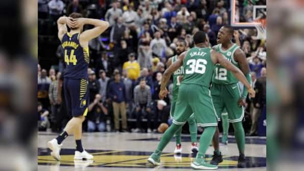 NBA: Celtics edge Pacers on Terry Rozier's steal and layup; Kevin Durant helps Warriors to over-time win