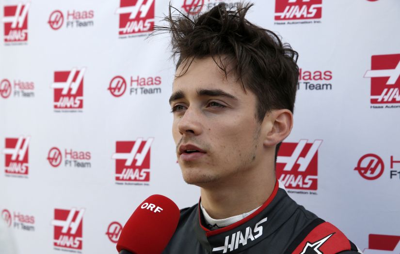 File photo of Charles Leclerc when he was the Haas F1 Team's driver during a practice session at Silverstone in 2016. AFP