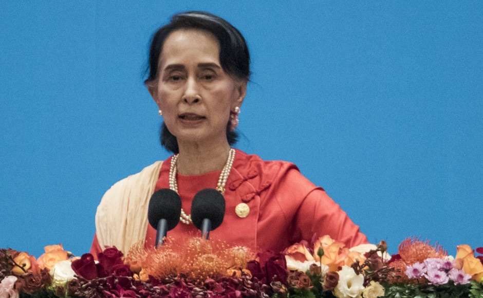 Aung San Suu Kyiwho took office in 2015 after five decades of military dictatorship, gave a speech later during a meeting of world parties hosted by the Chinese Communist Party. AP