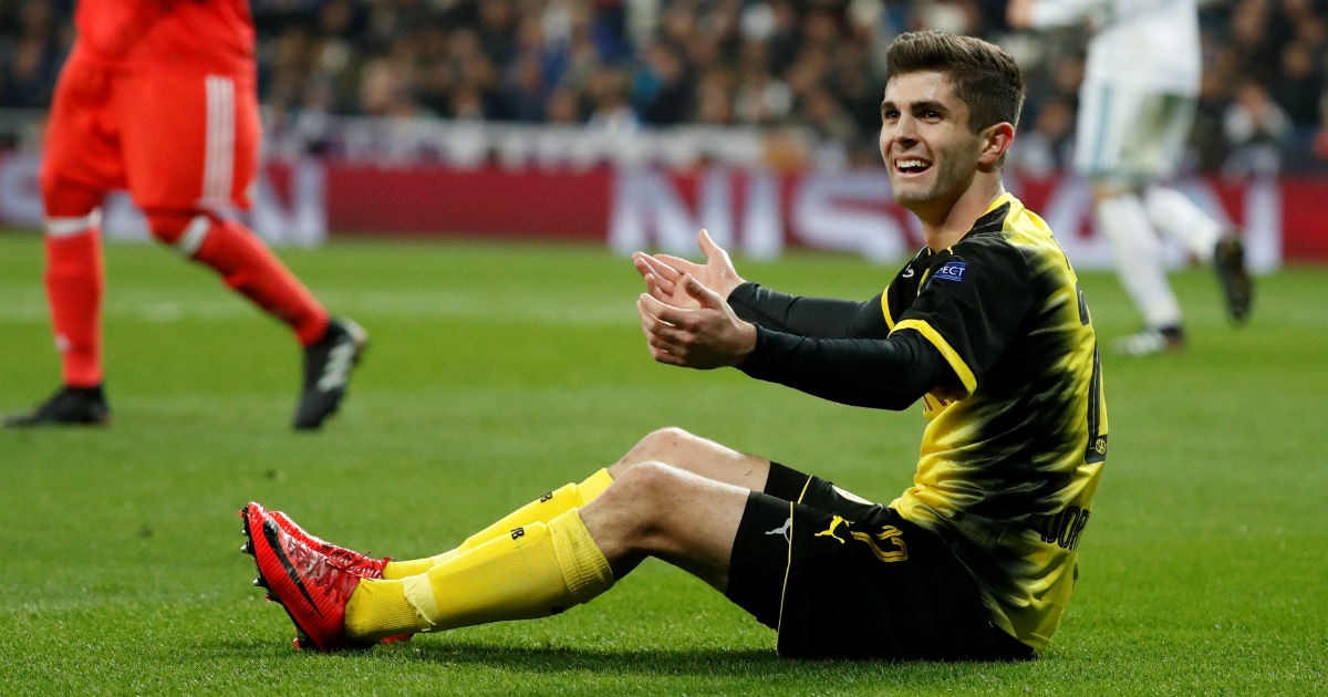 Borussia Dortmund's Christian Pulisic becomes youngest footballer to