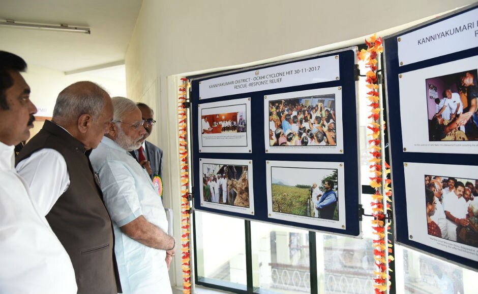 During his visit to the southern states, Modi meet the officials and public representatives as well as the cyclone victims, including the fishermen, and farmers' delegations. Twitter @PIB_India During his visit to the southern states, Modi meet the officials and public representatives as well as the cyclone victims, including the fishermen, and farmers' delegations. Twitter @PIB_India