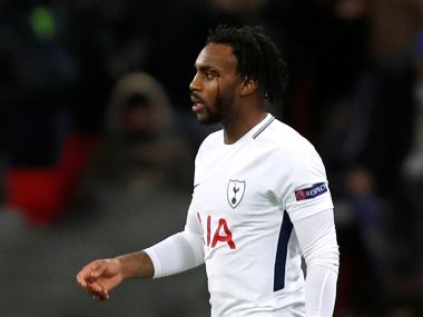 Tottenham's Danny Rose with a cut above his eye during the match with Apoel Nicosia. Reuters