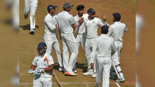 Ranji Trophy final: Dhruv Shorey's steely ton staves off Vidarbha's march as teams share honours on Day 1