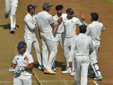 Ranji Trophy final: Dhruv Shorey's steely ton staves off Vidarbha's march as teams share honours on Day 1 Ranji Trophy final: Dhruv Shorey's steely ton staves off Vidarbha's march as teams share honours on Day 1