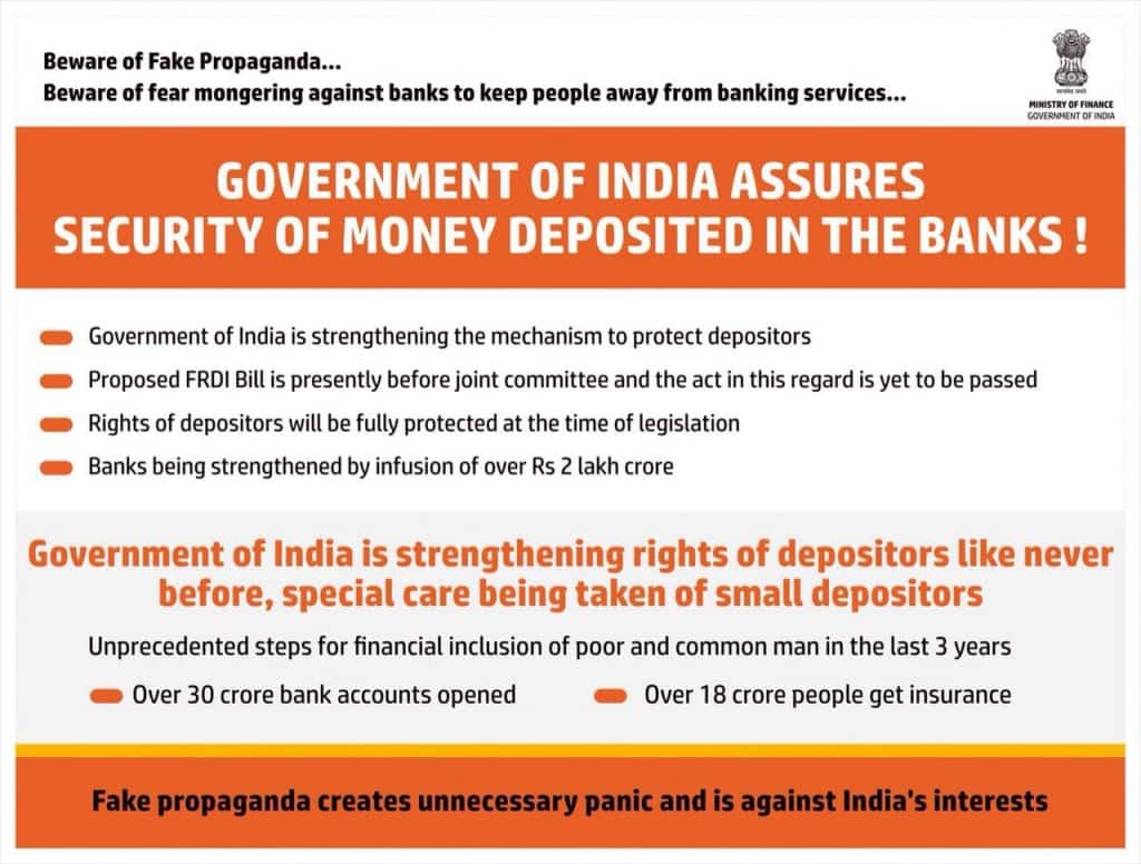FRDI - Ministry of Finance - notification to public