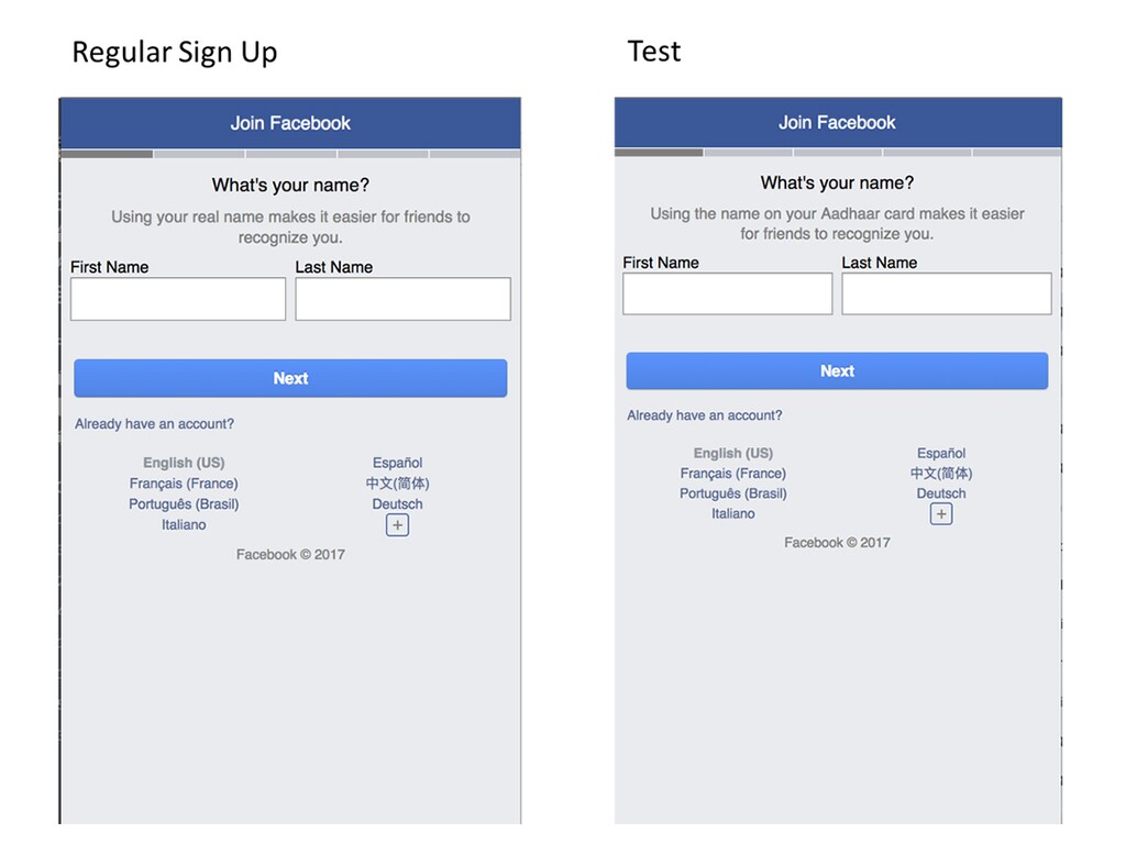 Facebook responds to uproar over Aadhaar test; announces intention of scrapping the programme for now