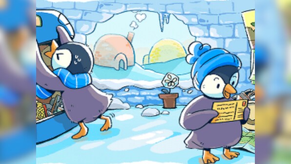 Google is celebrating the holiday spirit with a doodle; features penguins and other birds