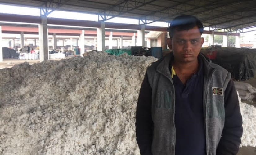 Jayesh Koladiya, a farmer from Dadhiya village in Amreli. Parth MN/Firstpost