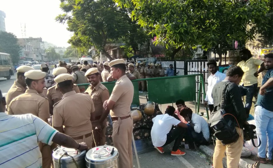 Nearly 2,500 state police personnel, 15 companies of Central Armed Police Forces and 1,638 election officers were deployed on the day of the counting of votes. Image courtesy: Ayswarya Murthy Nearly 2,500 state police personnel, 15 companies of Central Armed Police Forces and 1,638 election officers were deployed on the day of the counting of votes. Image courtesy: Ayswarya Murthy
