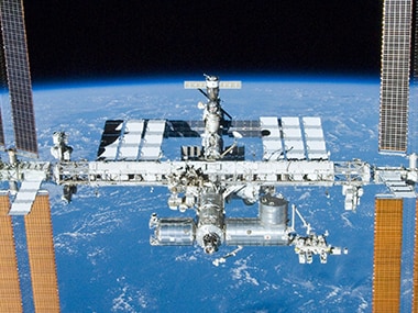 The ISS orbits at 400 km above the Earth's surface, hurtling through space at over 27,000 kph