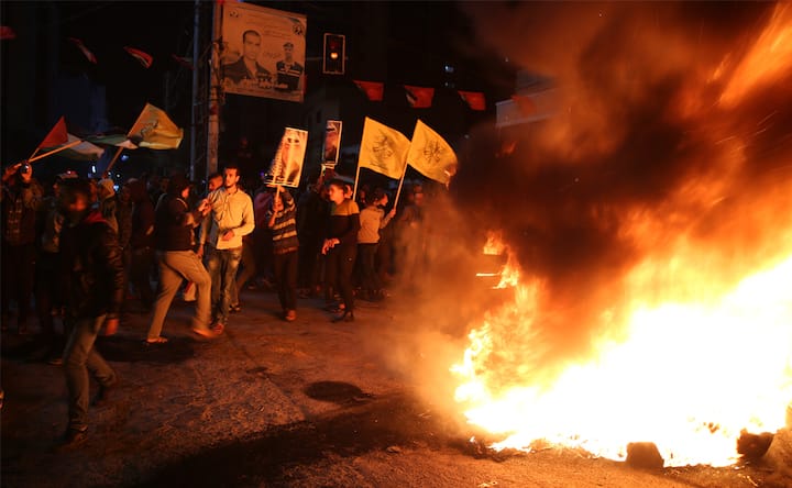 Protests erupt in Gaza as Palestinians decry Donald Trump's decision to recognise Jerusalem as Israel's capital