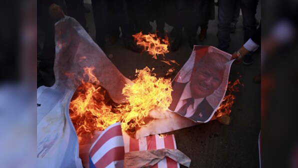 Violence erupts in West Bank after Donald Trump recognises Jerusalem as Israel’s capital; protesters in Gaza burn US flags