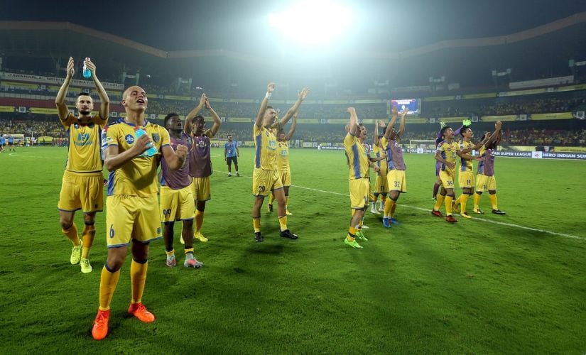 Kerala Blasters registered their first win of the ISL season at home to NorthEast United. Image Courtesy: ISL/SportzPics