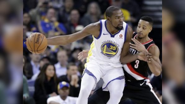 NBA: Kevin Durant leads short-handed Warriors past Trail Blazers; depleted Celtics defeated by Bulls