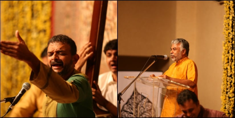 TM Krishna (left) and Perumal Murugan. Image courtesy: Madras Photo Bloggers - Srivatsan Sankaran and Charles Antony
