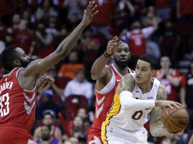 NBA: Kyle Kuzma helps Lakers halt Rockets' 14-game winning streak; Spurs defeat Trailblazers NBA: Kyle Kuzma helps Lakers halt Rockets' 14-game winning streak; Spurs defeat Trailblazers