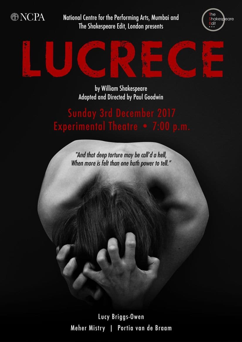 Poster for Lucrece. Facebook/theshakespeareedit