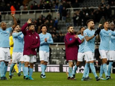 File image of Manchester City players. Reuters