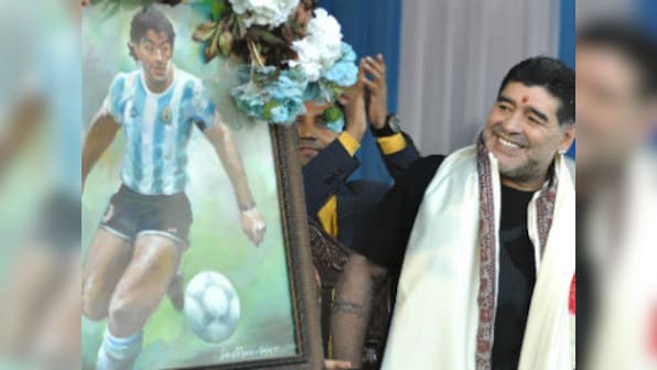 Diego Maradona unveils 12-feet statue of himself in Kolkata, says he's not 'god of football'