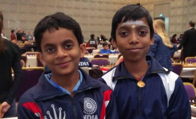 Nihal Sarin (L) and Praggnanddhaa