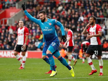 Premier League: Arsenal's Olivier Giroud saves the day as club eke out a draw against Southampton Premier League: Arsenal's Olivier Giroud saves the day as club eke out a draw against Southampton