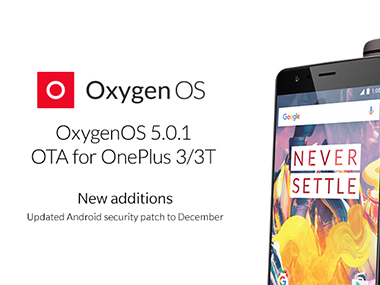 The OxygenOS 5.0.1 OTA update is now available for the OnePlus 3 and 3T, update now! The OxygenOS 5.0.1 OTA update is now available for the OnePlus 3 and 3T, update now!