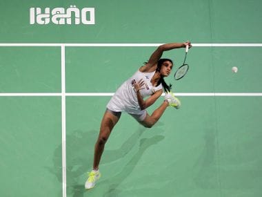 India's Pusarla V. Sindhu returns a shot to China's Chen Yufei during their semi-final match during the Dubai Badminton World Superseries Finals in Dubai. AFP