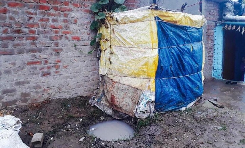 Poor sanitation is a big problem in Dalit localities. In picture is a makeshift toilet inside Indira Garib Nagar, a Dalit-dominated pocket in Bapunagar, Ahmedabad. Pallavi Rebbapragada/Firstpost
