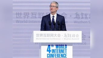 Apple and Facebook praise China at an internet conference, despite western social media site bans in the country