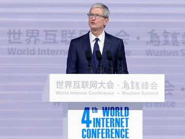 Apple and Facebook praise China at an internet conference, despite western social media site bans in the country Apple and Facebook praise China at an internet conference, despite western social media site bans in the country
