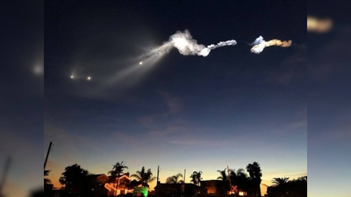 SpaceX's Falcon 9 launch lights up LA sky with a dazzling display that ...