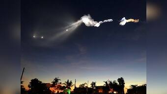 SpaceX's Falcon 9 launch lights up LA sky with a dazzling display that some mistake for an alien invasion