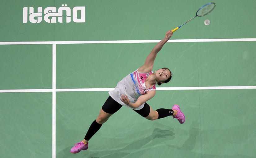 Thailand's Ratchanok Intanon returns a shot to China's Chen Yufei during the Dubai World Superseries Finals. AFP