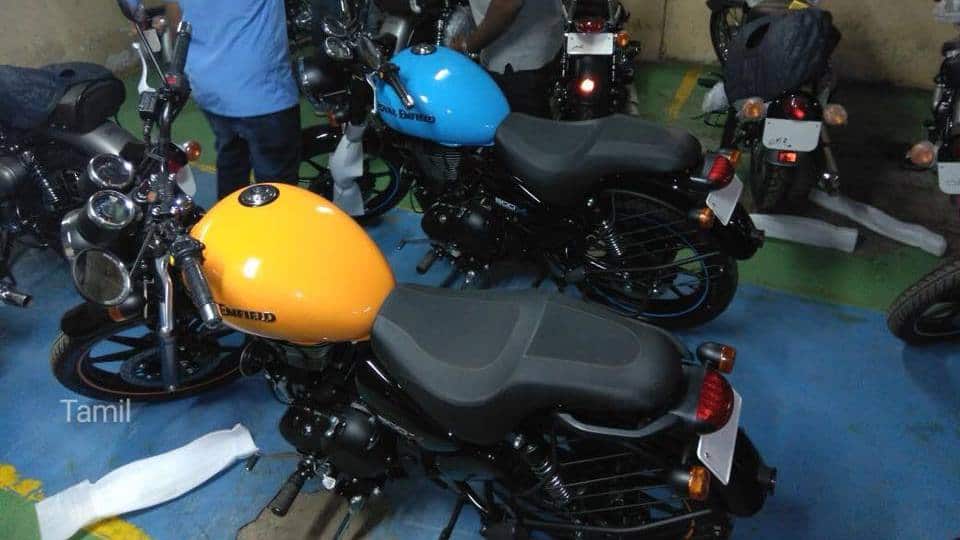 Royal Enfield Thunderbird 500x Blue and Yellow. Image : Rushlane Facebook