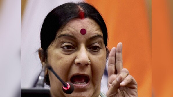 'Pakistan forced Jadhav's mom, wife to appear as widows': Sushma Swaraj condemns farcical 'humanity'