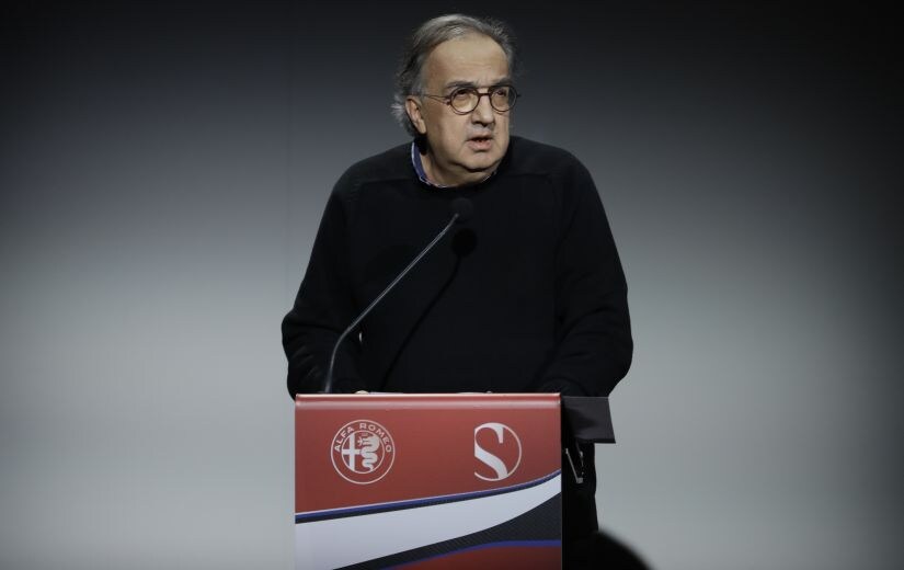 Sergio Marchionne delivers his speech on the occasion of the Alfa Romeo Sauber F1 Team official presentation. AP