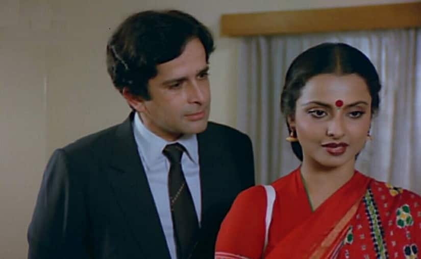 Shashi Kapoor and Rekha. Image via Facebook